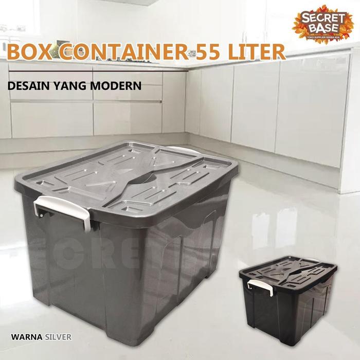 Jual BOX CONTAINER 55 LITER + RODA - Kontainer Box Plastik / Container ...