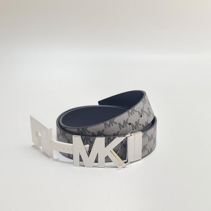 Jual MK Signature Logo Reversible Belt Black Silver Kota