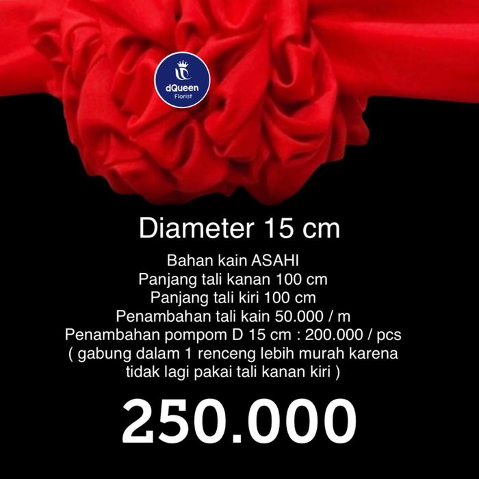 Gambar Pita peresmian kain asahi premium gunting pita openin gunting peresmian siap pakai - Dquen Florist - Diameter 15 dari dqueenflorist undefined Tokopedia