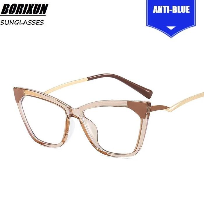 Jual Fashion Cat Eye Clear Myopia Prescription Glasses Frame Women