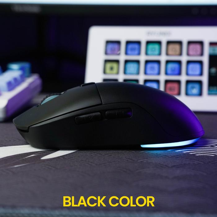 Gambar Sades Ryunix Kojin MX10 Mouse Gaming Wireless Bluetooth Triple Mode Ambidextrous - Hitam dari Sades Ryunix Official undefined Tokopedia