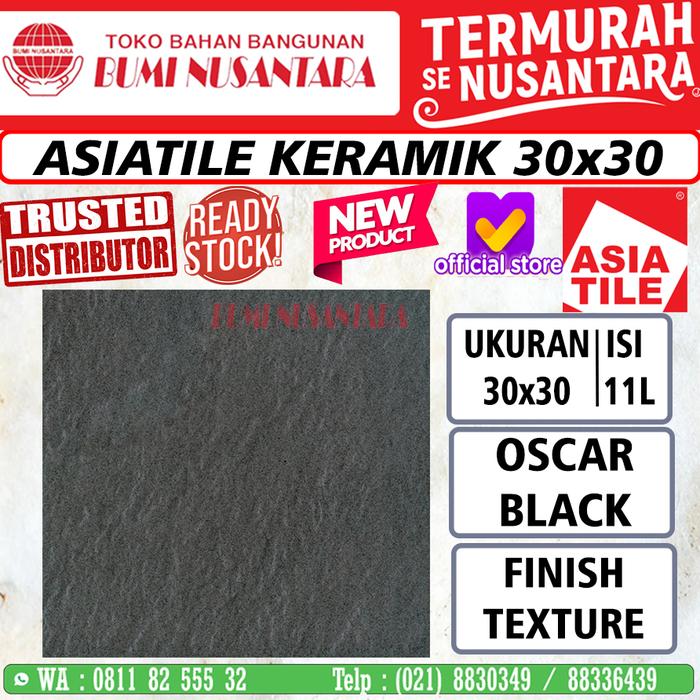 Gambar Keramik Lantai 30x30 Oscar Grey Kasar Kramik Asia tile Kamar mandi - Black dari Bumi Nusantara 85 undefined Tokopedia