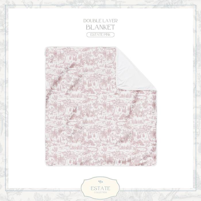 Gambar [DISC] COSOCO KIDS DOUBLE LAYER BLANKET / SELIMUT BAYI BAHAN TENCEL - Estate Pink dari Sendy Tambunan Market undefined Tokopedia