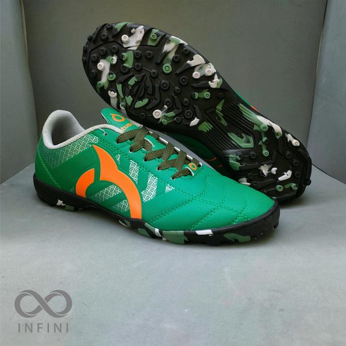 Gambar Sepatu Futsal / Sepatu Bola Mini Soccer OrtusEight Jogosala Rampage V2 [Synthetic Leather, Tapak Dijahit] - GREEN ARMY, 38 dari INFINI Sport & Music undefined Tokopedia