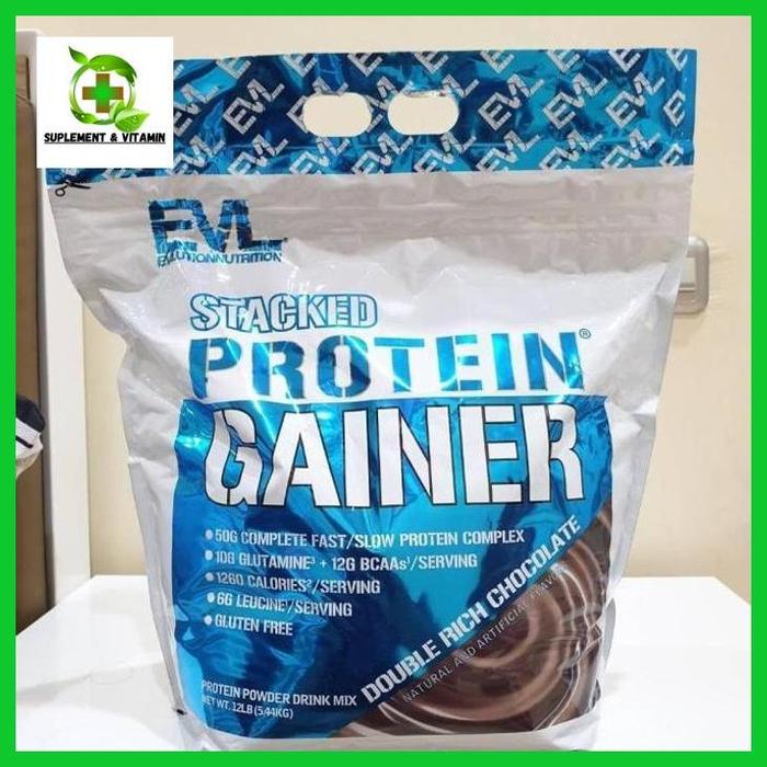 Gambar SUPLEMENT & Vitamin EVL Gainer 12 Lb EVL Stacked Gainer Protein for Serious Mass Gain - Coklat dari SUPLEMENT &amp; Vitamin undefined Tokopedia