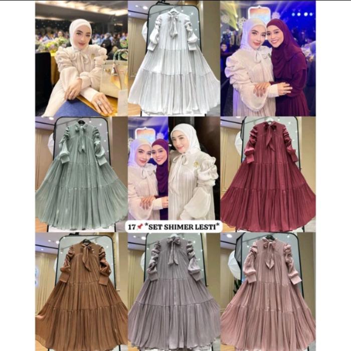 Gambar Gamis Shimmer Lesti X Shella Saukia dari Serba Serbi Amuntai undefined Tokopedia