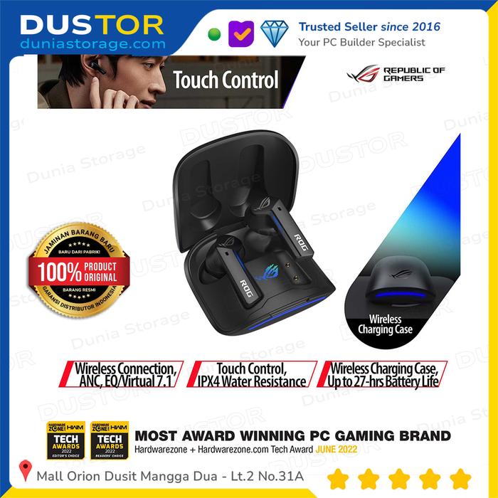 Gambar ASUS ROG Cetra True Wireless Gaming Headphones - Black dari Dunia Storage Komputer undefined Tokopedia