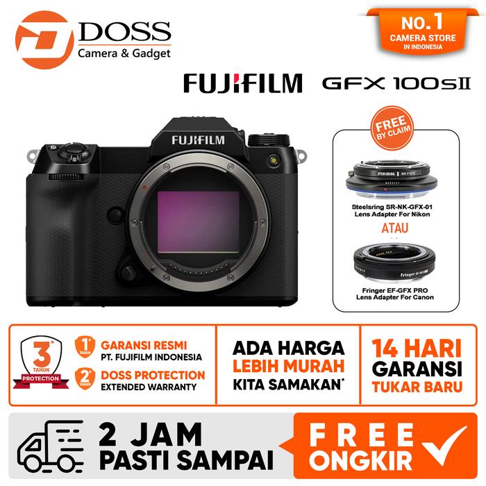Gambar Fujifilm GFX100S II Body Only Fuji GFX100SII GFX 100S Mark II Medium Format - StandardPackage dari DOSS Camera & Gadget undefined Tokopedia