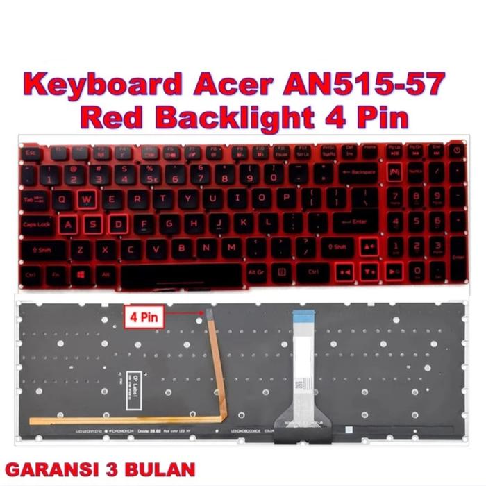 Gambar Keyboard Acer Nitro 5 AN515-57 AN517-43 AN517-53 AN517-55 N20C1 N22C1 RGB Backlight 14 Pin - Red Backlight - Red Backlight dari Henspart Computer undefined Tokopedia
