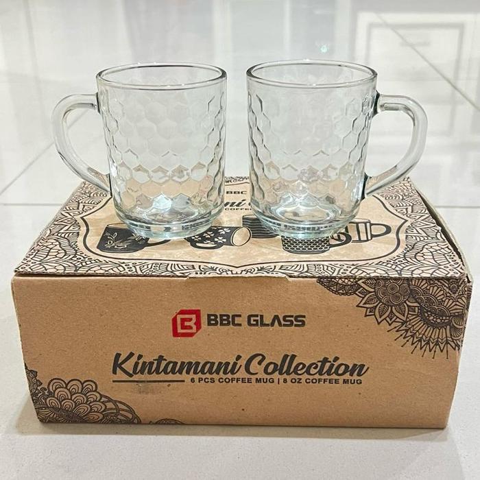 Gambar Satu Set Gelas Gagang Kopi Murah Kaca isi 6pcs Motif Random Kintamani Collection dari monjistore1 undefined Tokopedia
