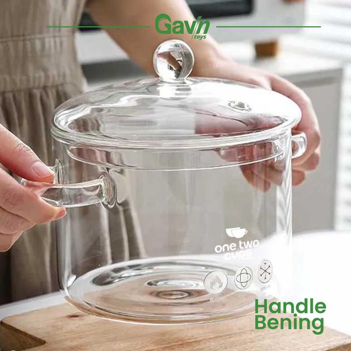 Gambar Panci Kaca 15cm Stewing Soup Pot Glass Panci Soup Kuali Kaca - Handle Clear dari Gavintoys undefined Tokopedia