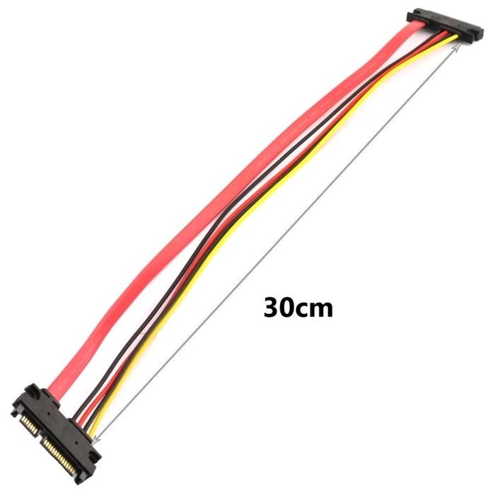 Gambar Kabel Sata 15pin + 7pin Male To Female Data Power Extension HDD SSD PC - Panjang 30cm dari Toko Omal undefined Tokopedia