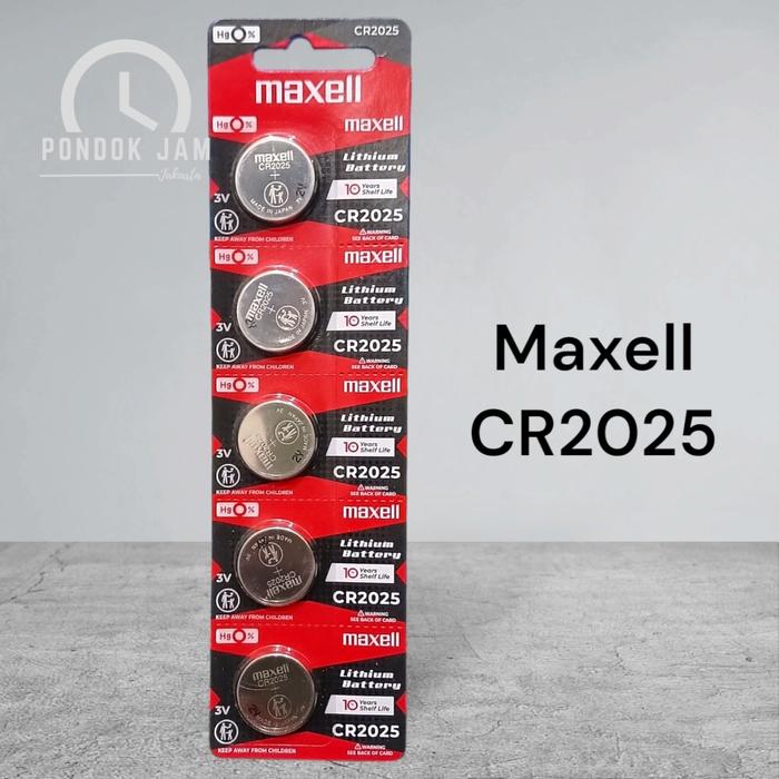 Gambar BATERAI MAXELL CR2025 ORIGINAL LITHIUM BATTERY 3 VOLT - Lembaran dari Pondok Jam SMI undefined Tokopedia