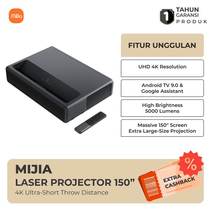Gambar Mijia 4K Laser Projector 150" Global Version - 4K dari MIBO undefined Tokopedia