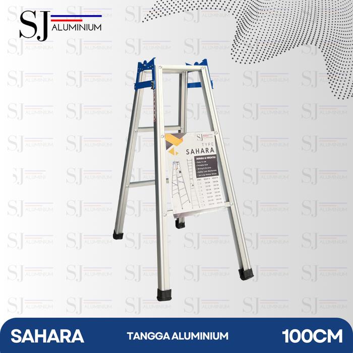 Gambar Tangga Aluminium SAHARA - Tangga Lipat Aluminium / Tangga Multifungsi JUMBO - BIRU - 1 METER dari SJ Aluminium Kota Bekasi undefined Tokopedia