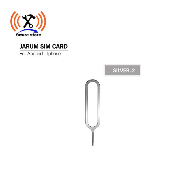 Gambar Pin Tusukan Sim Card / Jarum Hp / Pembuka Sim Card Memory Card Ejector Silver - silver 2 dari future store undefined Tokopedia