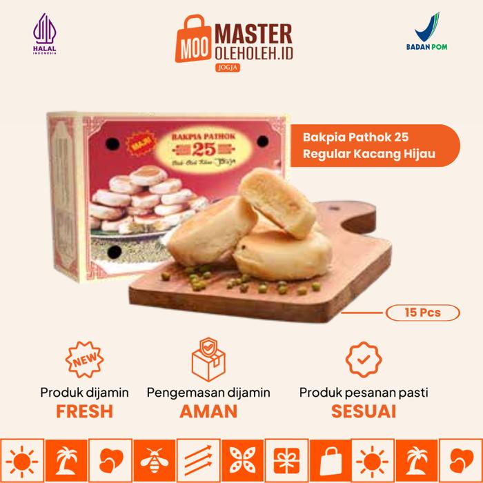 Gambar Bakpia Pathok 25 Isi 15 Bakpia Jogja Bakpia Pathok Bakpia 25 - Kacang Hijau dari Masteroleholeh.id Jogja undefined Tokopedia