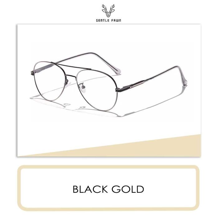 Gambar Kacamata Frame Style Aviator Metal+Tr90 Bisa Minus Pria Wanita 9826 - BLACK GOLD, MIN BLUECROMIC dari Gray Pink undefined Tokopedia