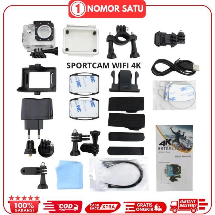 Gambar Kogan Action Camera Sport Cam HD DV 12MP 1080p Water Resistance Go Pro - WiFi 4K dari Nomor Satu Indonesia undefined Tokopedia
