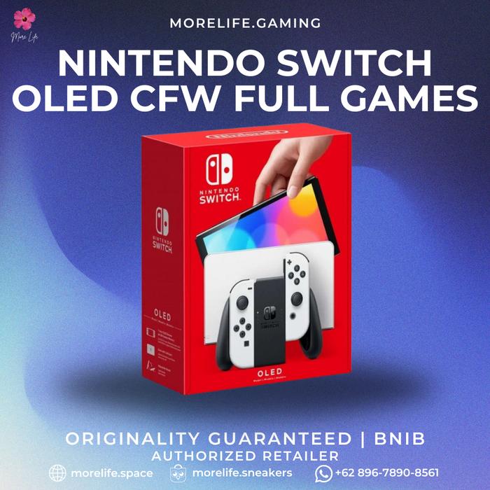 Gambar Nintendo Switch OLED Console CFW 128GB 256GB 512GB Full Game / HWFLY - White, Sandisk 128GB dari MoreLife.Gaming undefined Tokopedia
