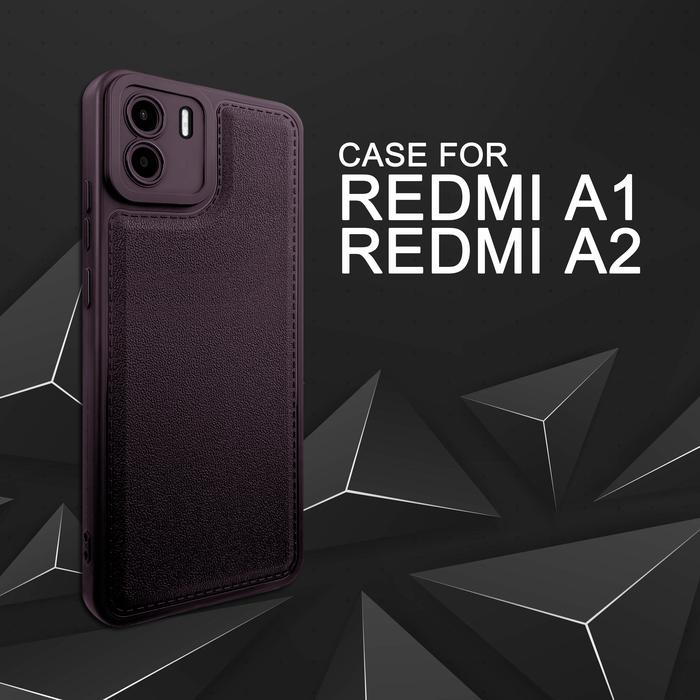 Gambar Xiaomi Redmi A2 Case Softcase LEATHER BLACK CAMERA PROTECTION Case A2 - LILAC dari Drawacc undefined Tokopedia