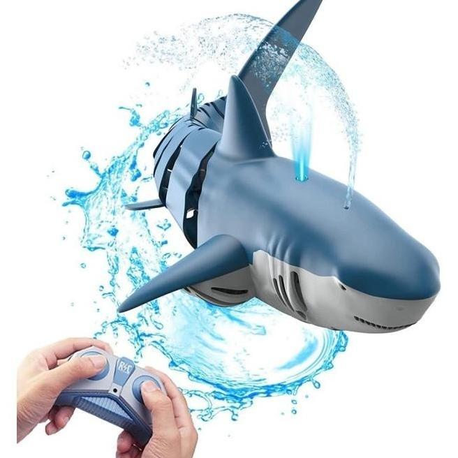 Gambar (Limited time) 2.4G Ikan Hiu Remote Control RC Shark Kids Toys -IOS - biru (Upgrade) dari Icon Oficial Store undefined Tokopedia