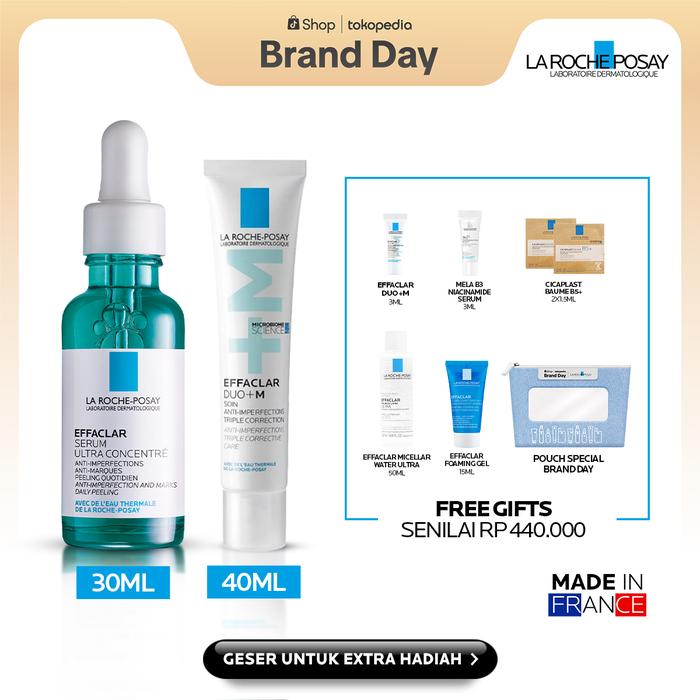 Gambar [EXCLUSIVE BRAND DAY] La Roche Posay Acne Fighter Set (Effaclar Salicyclic Acid Serum 30ml + Effaclar Duo +M Anti-Blemish Corrective Gel Moisturizer 40ml) dari La Roche Posay ID undefined Tokopedia