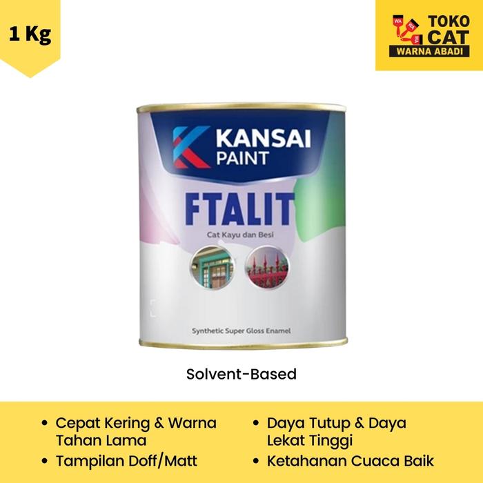 Gambar Cat Minyak Ftalit Warna Hitam Doff 544 dan Putih Doff 559 - PUTIH DOFF dari Toko Cat Warna Abadi undefined Tokopedia