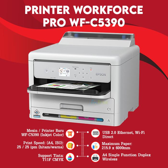Gambar Printer Epson WorkForce WF-C5890 WFC5890 Chipless - WF-C5390 dari FixPrint Plus undefined Tokopedia