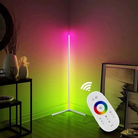 Gambar Lampu LED strip lampu lantai RGB Lampu Stand Sudut Lantai Minimalis Lampu Dekorasi standing Standing Side Floor Lamp - Putih dari TokoKuu ID undefined Tokopedia