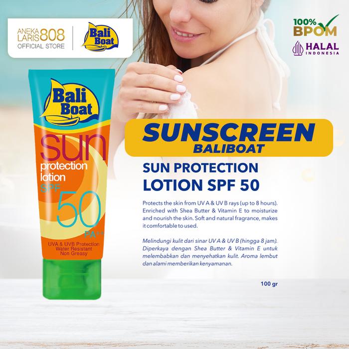 Gambar Bali Boat Sunscreen Sun Protection Cream Lotion After Sun Tabir Surya SPF30 SPF50 - SPF 50 PA++ dari ANEKA LARIS INDO undefined Tokopedia