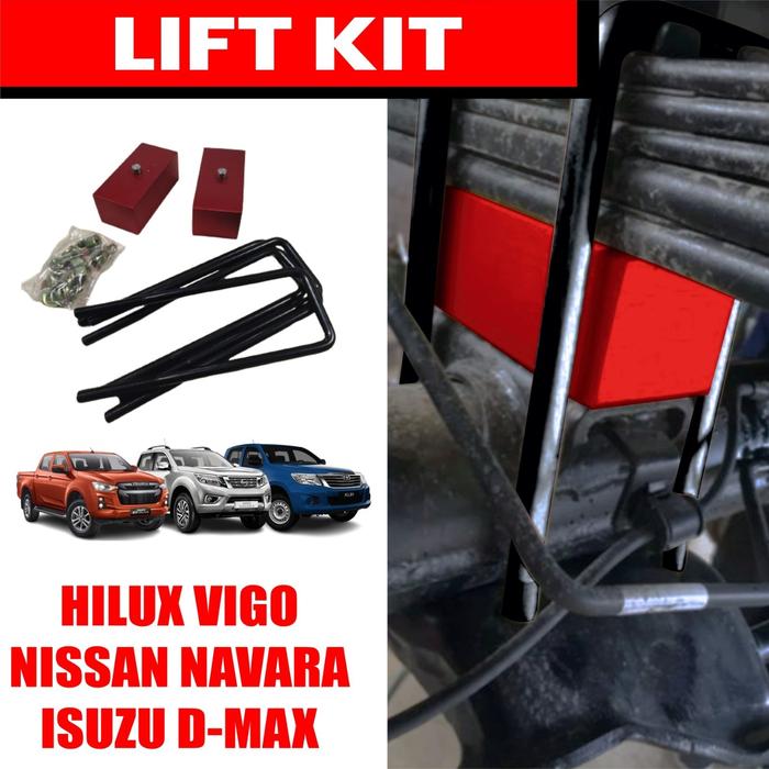 Gambar Lift kit Peninggi per daun belakang 2inch Solid Block HILUX Revo Vigo dari DBM.ID undefined Tokopedia
