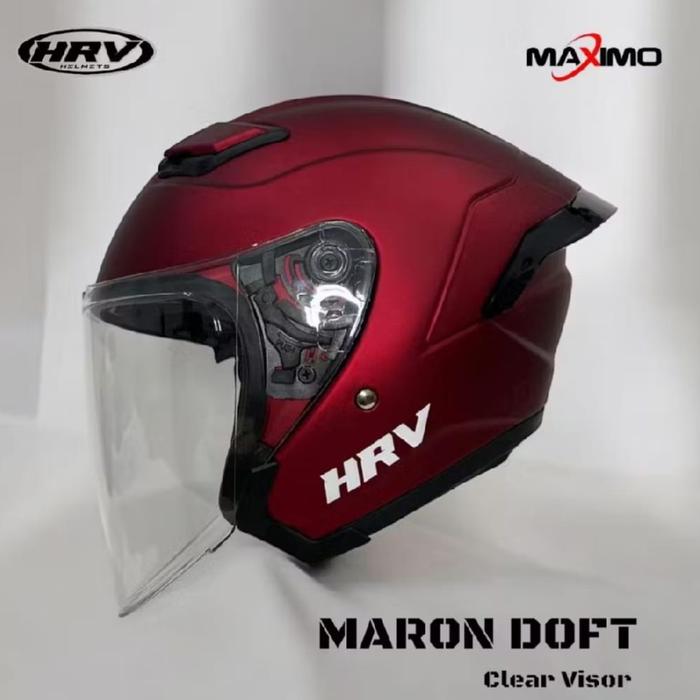 Gambar HELM HRV MAXIMO SOLID MARON DOFF - red doff kc pth, M dari pamijenhelmet undefined Tokopedia