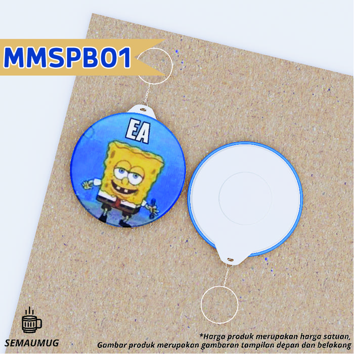 Gambar GANTUNGAN KUNCI MEME SPONGEBOB GANCI BULAT MEME LUCU CUSTOM SEMAUMUG - MMSPB 1, 44 MM dari semaumug undefined Tokopedia