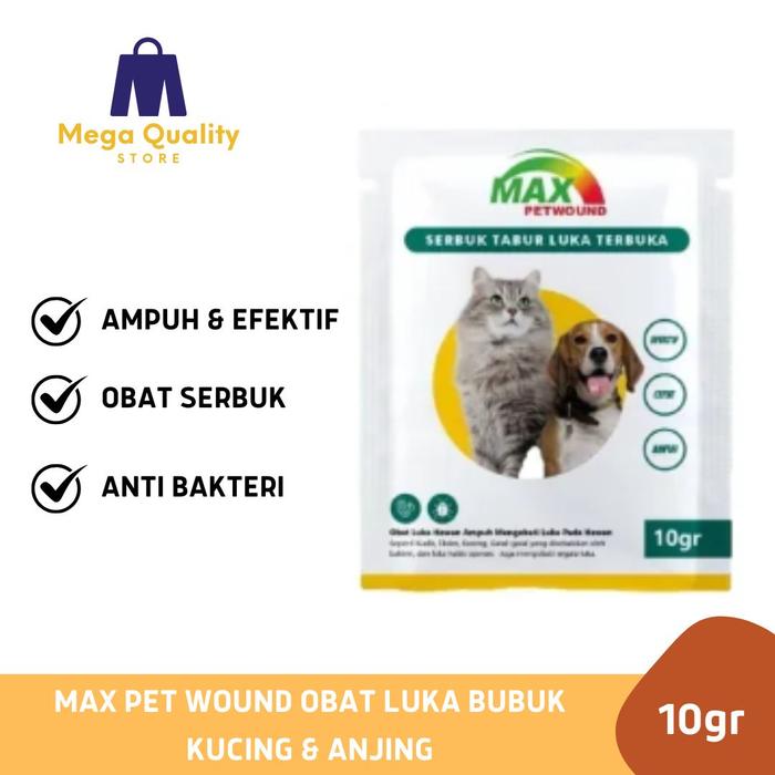 Gambar Max Pet Wound Obat Luka Kucing Anjing Bubuk 10gr dari Mega Quality Store undefined Tokopedia