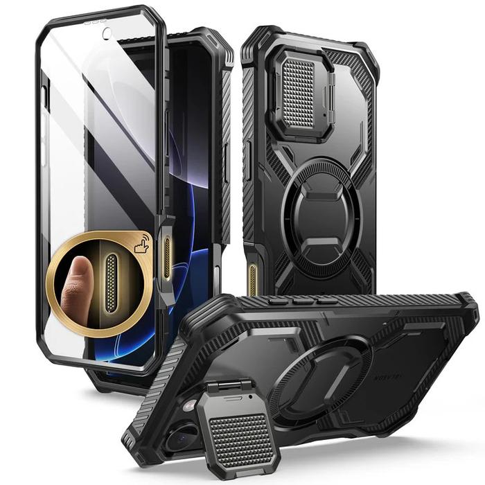 Gambar IBLASON Case Compatible for iPhone 16 Pro Max Plus I-BLASON IBLASON ArmorBox with Stand Camera Cover Kickstand With Screen Protector Guard Rugged Protective Cover Casing - Primary Focuss - Black, 16Reg dari Primary Focuss undefined Tokopedia