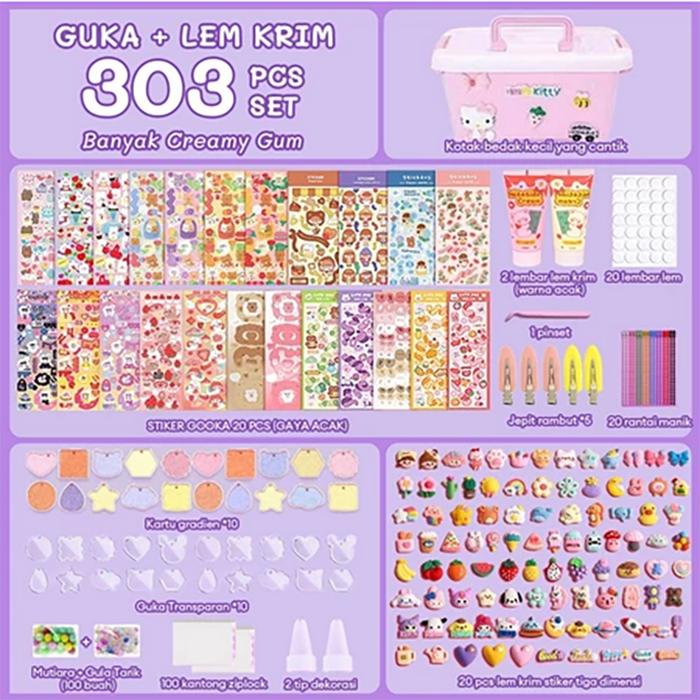 Gambar Guka Set DIY Gantungan Kunci DIy Deco Cream Set  DIY Keychain  Hadiah Ulang Tahun Goka Set - 303 PCS dari kidditoy undefined Tokopedia