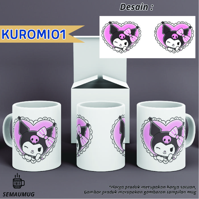 Gambar MUG KUROMI KARTUN KADO ANAK LUCU GELAS CANGKIR  PRINT CUSTOM SEMAUMUG - KUROMI 1, MUG dari semaumug undefined 5 Tokopedia