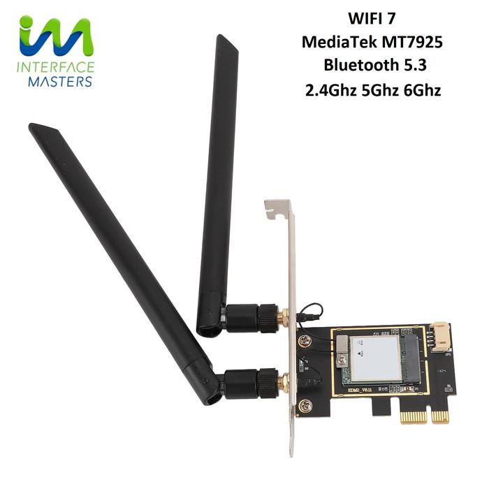 Gambar PCIe WiFi M.2 NGFF Wireless Card Bluetooth Adapter PCI Express x1 - Mediatek MT7925 dari Interface Master Indonesia undefined Tokopedia