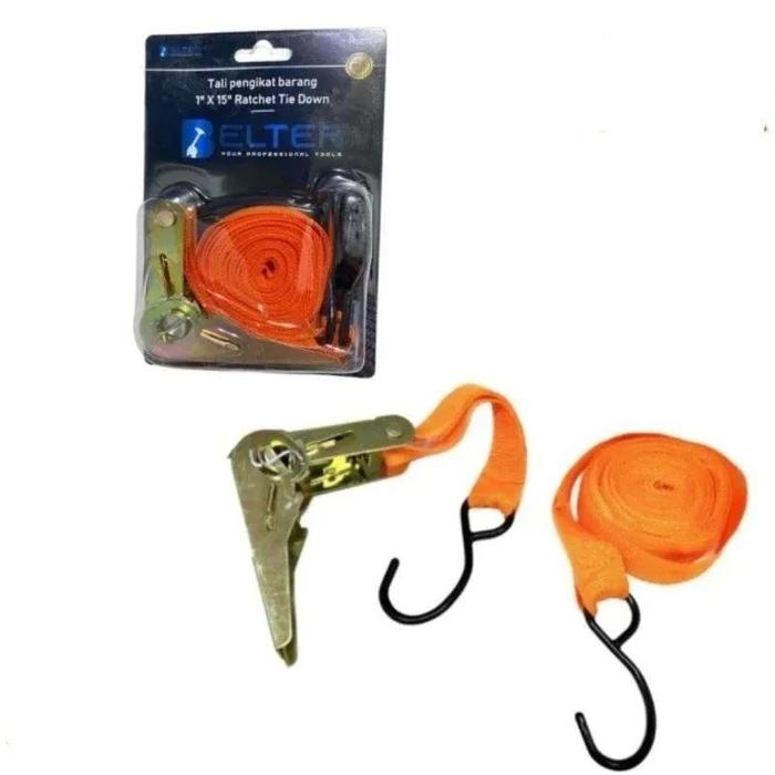 Gambar Tali pengikat barang di Motor Ratchet Tie Down Set 1 inch x 5 m nankai dari TOKO BESI TIMUR JAYA. undefined Tokopedia
