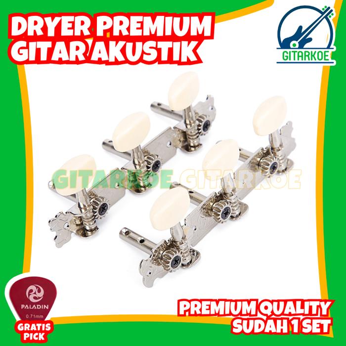Gambar Dryer Gitar Akustik Tuning Peg / Spare Part Putaran Gitar Akustik - 3x3 Knob ABS dari Gitarkoe undefined Tokopedia