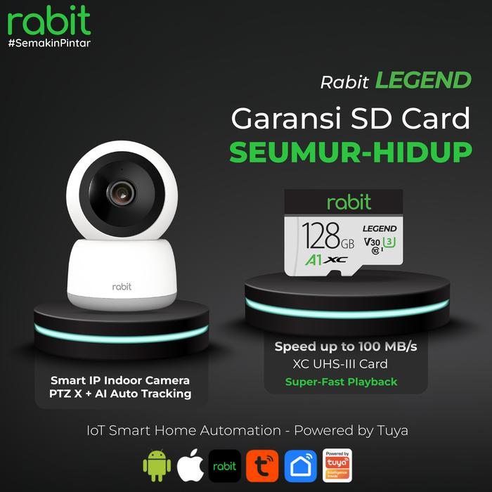Promo RABIT SMART IP CCTV CAMERA INDOOR FULL HD 2K MP MP PTZ X