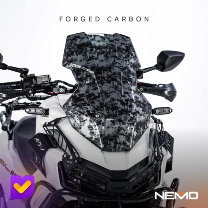 Gambar Visor ADV 150 & 160 Windshield ADV 150/160 Winsil honda ADV Nemo Original type Tantical forged carbon hitam doff - Forged Carbon dari MoVrss undefined Tokopedia