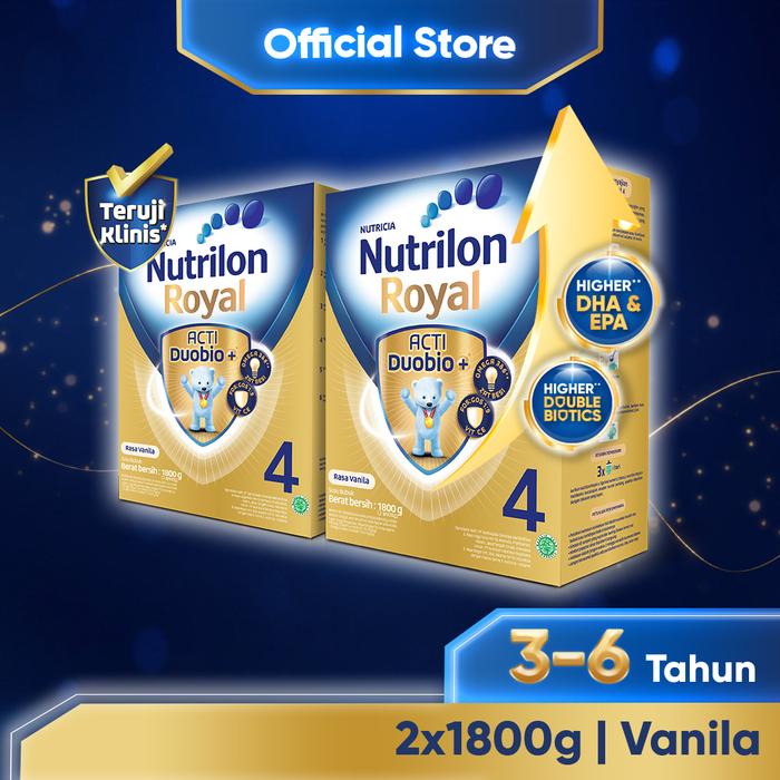 Gambar Paket 2 - Nutrilon Royal 4 Susu Pertumbuhan 3-6 Thn Vanila 1800gr dari Nutrilon Royal Shop undefined Tokopedia
