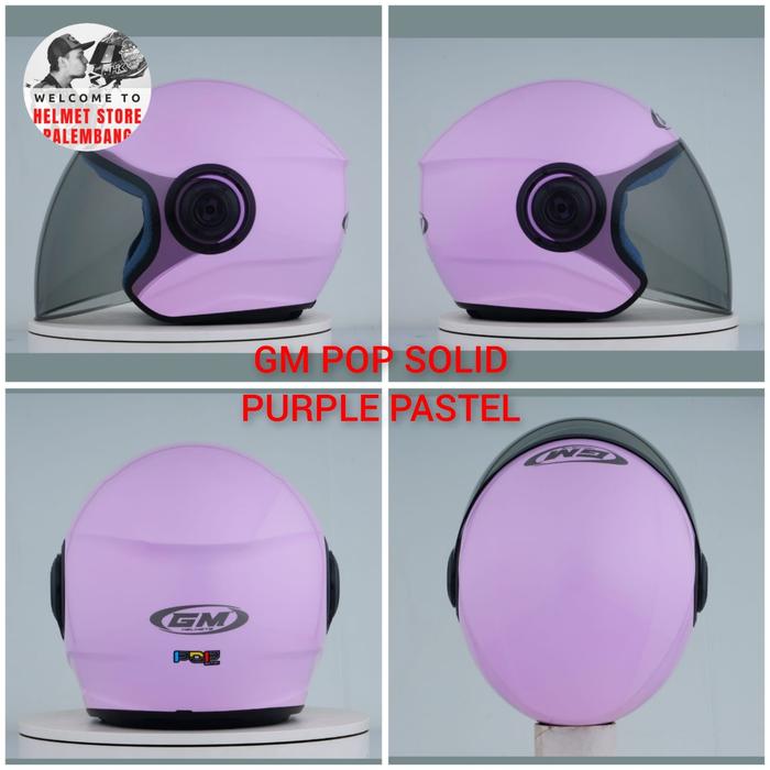 Hnj Purple Half Helmet Jual HELM HALF FACE GM POP REGULER
