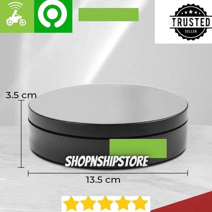 Gambar Diameter 13.5Cm - Alat Putar Produk Otomatis Nonstop - Stand Rotate Video Foto Studio - Alas Putar Fotografi Rotating Display Stand - type 1 Bk360 dari shopNshipstore undefined Tokopedia