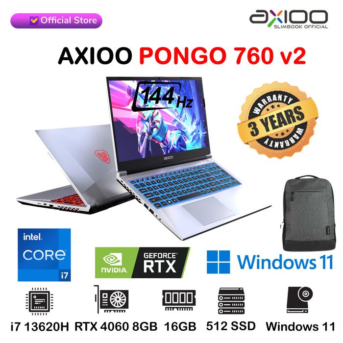 Gambar LAPTOP AXIOO PONGO 760 v2 | i7 13620H 16GB 512GB RTX 4060 8GB 144Hz Windows 11 - FS DOS dari Axioo Official Store ID undefined Tokopedia