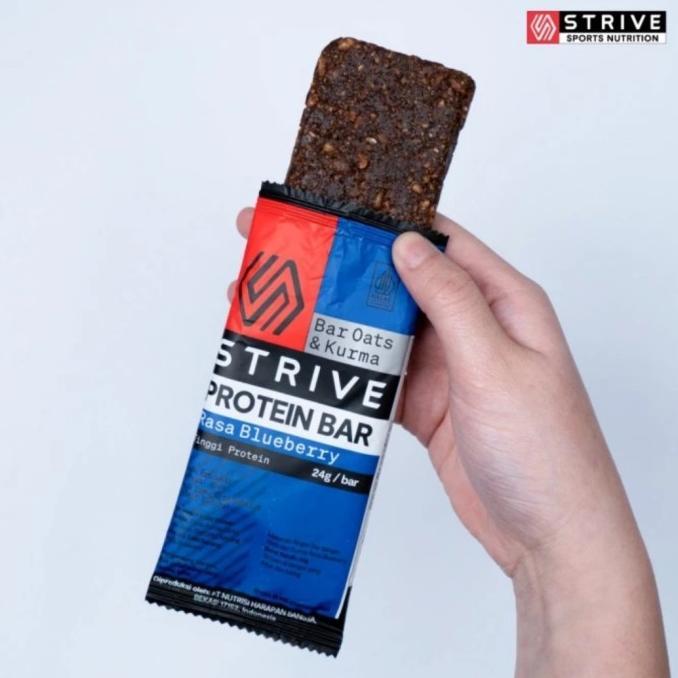 Gambar NEW- High Protein Bar 60g by STRIVE Nutrition Healthy Snack Bars Fitness SALE - Blueberry dari Warung Geraldus undefined Tokopedia