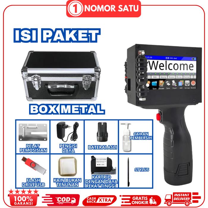 Gambar EXPIRED DATE HANDHELD PORTABLE INDUSTRIAL INKJET PRINTER JY-N127 - Paket Ink Hitam dari Nomor Satu Indonesia undefined Tokopedia