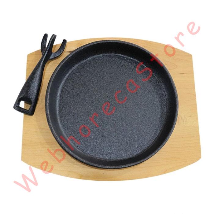 Gambar Round Cast Iron 20cm/ Hotplate Bulat Tatak Kayu dari Webhorecastore undefined 4 Tokopedia